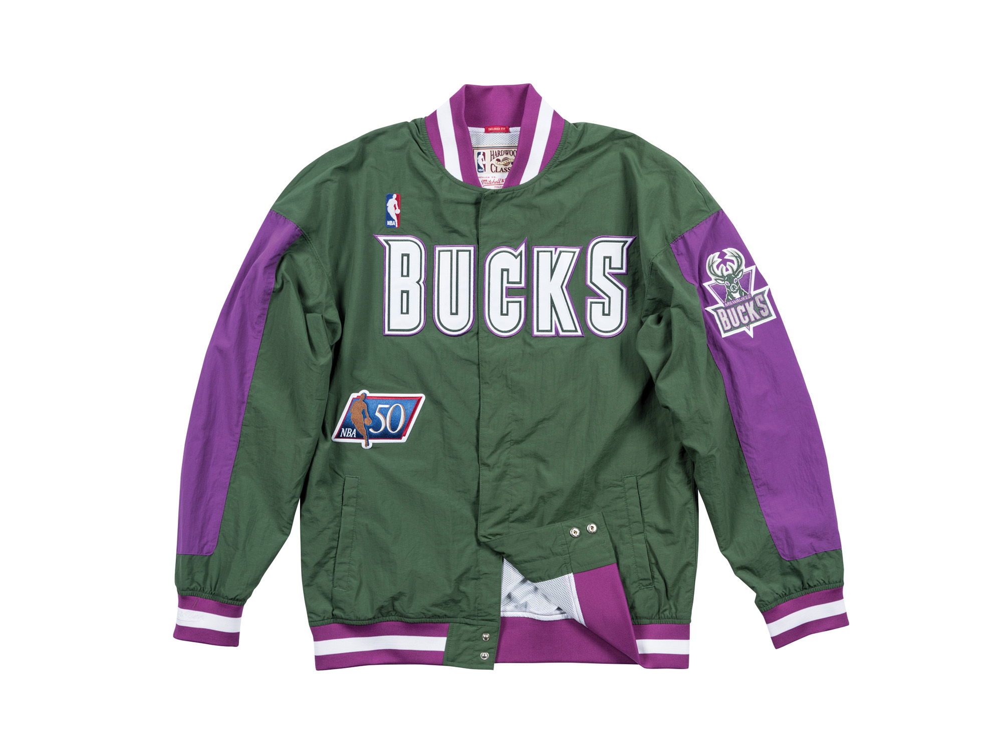 M&N NBA Milwaukee Bucks Authentic Warm Up Jacket
