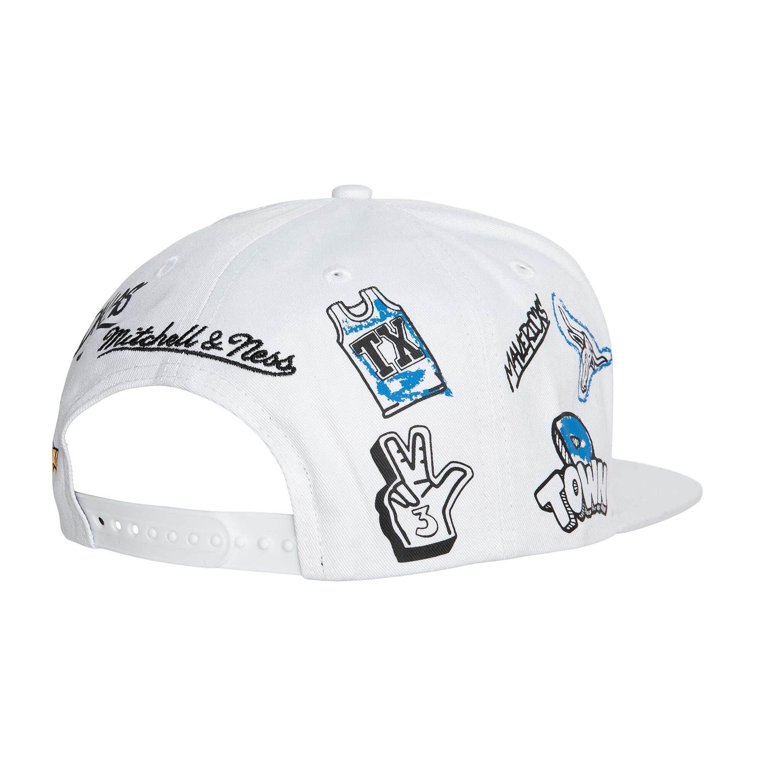 M&N NBA Dallas Mavericks Hand Drawn Snapback Cap