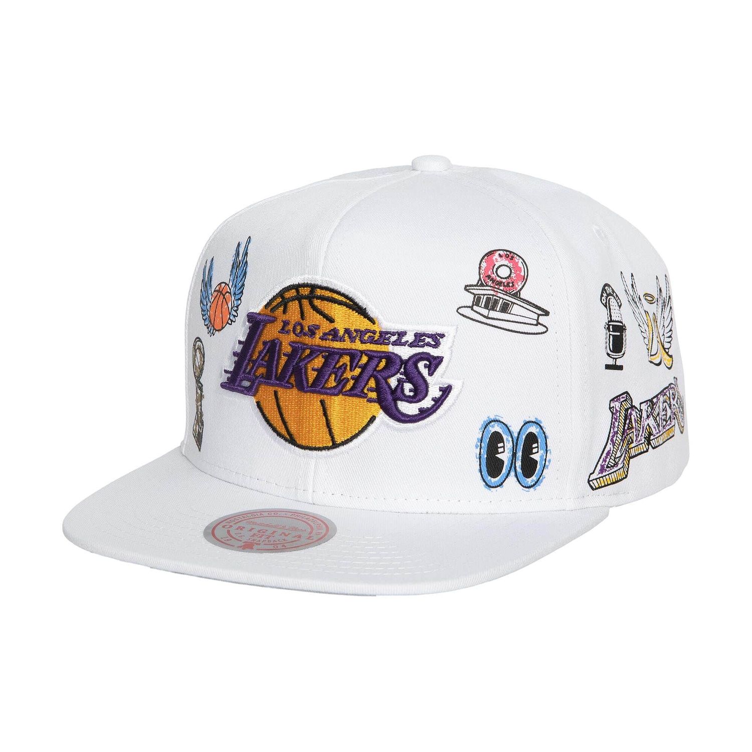 M&N NBA Los Angeles Lakers Hand Drawn Snapback Cap