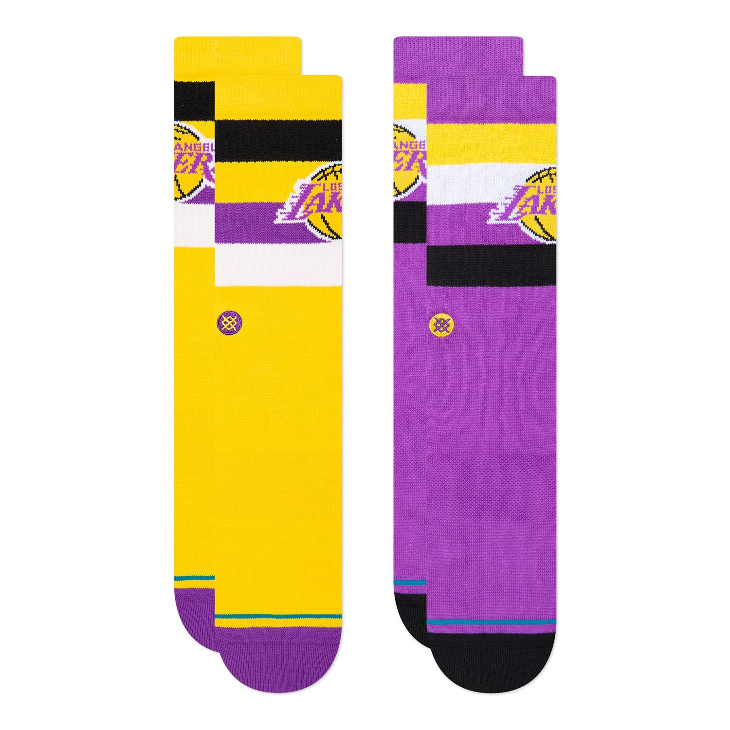 Stance NBA Los Angeles Lakers ST 2 Pack Crew Casual Socke 