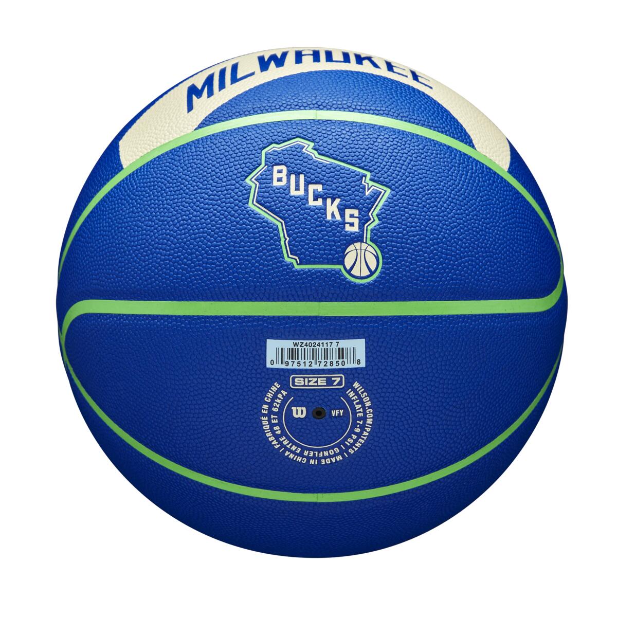Wilson NBA Milwaukee Bucks City Collector Basketball