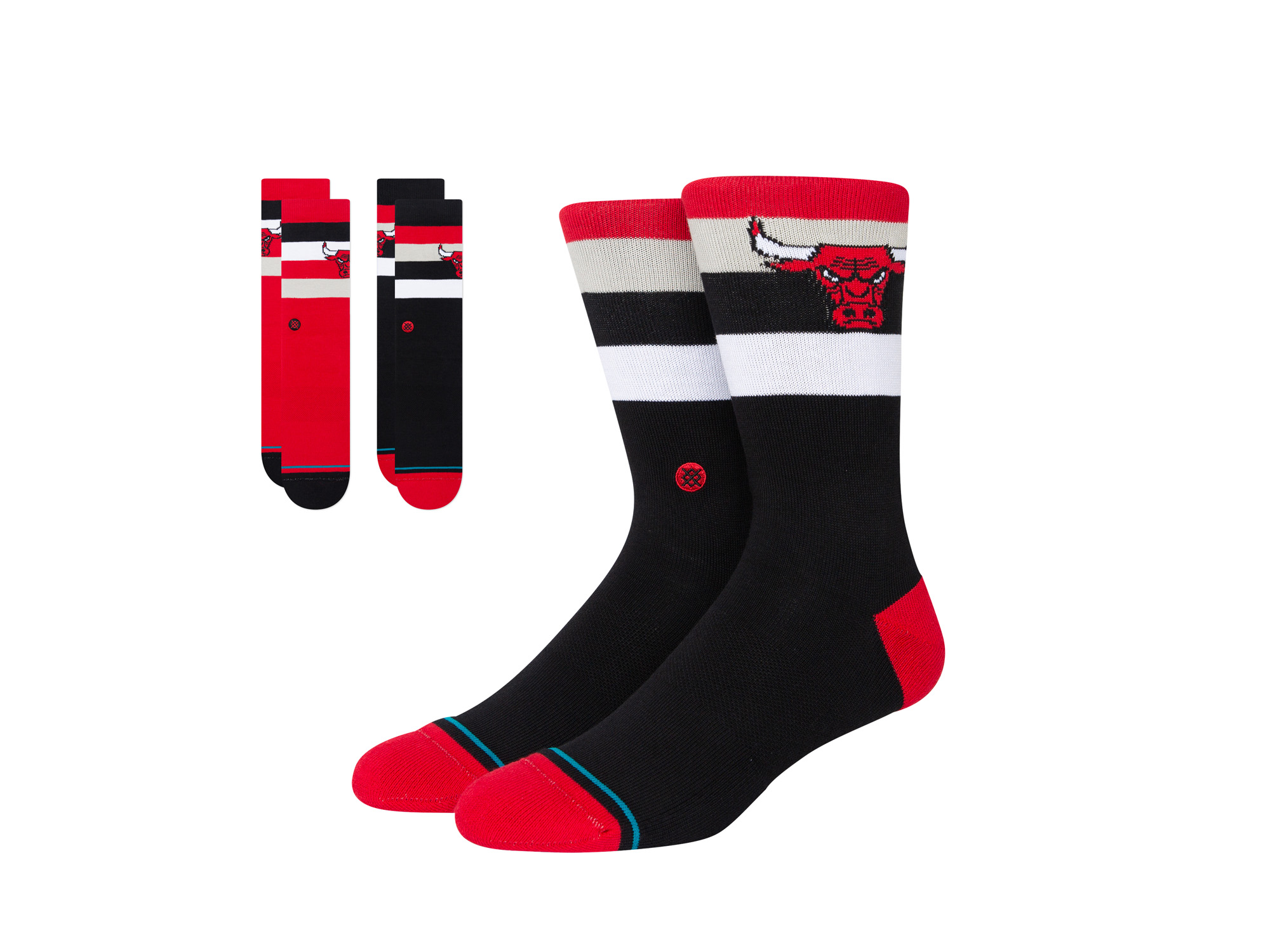 Stance NBA Chicago Bulls ST 2 Pack Crew Casual Socke 